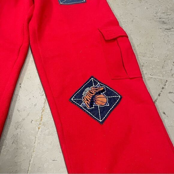 NBA Basketball Team Patch Red Sweatpants Size XL - Picture 4 of 10